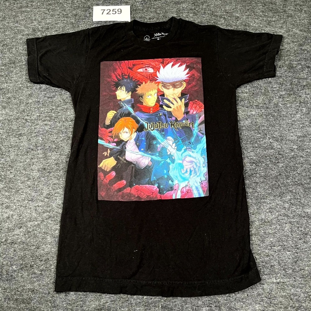 Jujutsu Kaisen T Shirt Mens S‎ Black Crunchyroll Anime Graphic Cotton Crew Neck